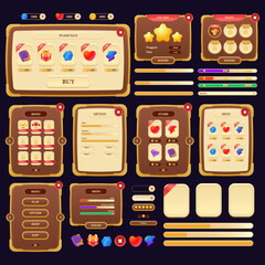 game ui template elegant and colorful