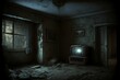 © Harvey - Dark decrepit room with box tv
