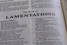 Title Page From The Book Of Lamentations In The Bible Or Torah For Faith, Christian, Jew, Jewish, Hebrew, Israelite, History, Religion