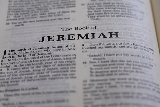 title page from the book of Jeremiah in the bible or torah for faith, christian, jew, jewish, hebrew, israelite, history, religion
