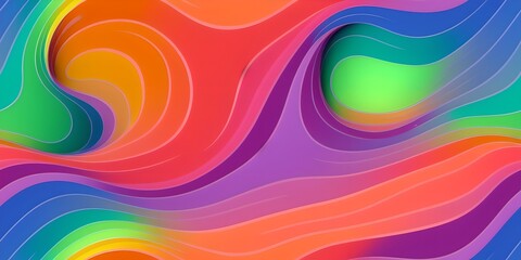 Smooth wave flowing rainbow gradient background 3D, liquid abstract wallpaper design. 