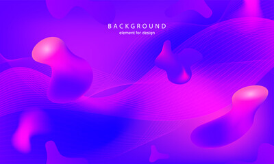 Wall Mural - Abstract gradient liquid puprle background. Bright design texture. Dynamic shapes composition for design poster. Modern, luxury and fashion. Gradient geometric. Vector illustration.