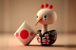 3D rendered crane which is symbol of luck and longevity for Japan.	