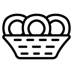 Poster - onion rings outline icon