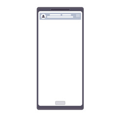 Wall Mural - modern digital smart phone on white transparent background, vector illustration