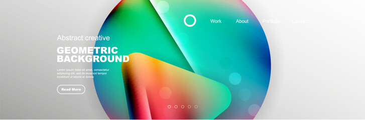 Wall Mural - Abstract background for your landing page design. Web page for website or mobile app wallpaper