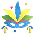 traditional mask icon rio festival brazil 3d illustration