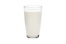 Glass Of Milk Isolated On White