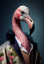 Flamingo Bird Portrait