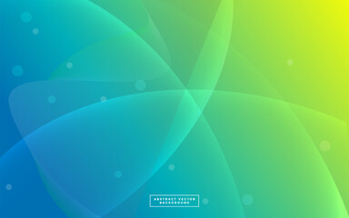 Wall Mural - Smooth gradient background vector. Elegant Green gradient wavy background