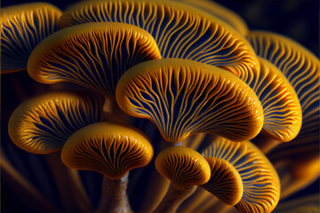 Aufkleber - Beautiful abstract illustrations mushrooms pattern  background. 
