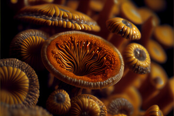 Aufkleber - Beautiful abstract illustrations mushrooms pattern  background. 
