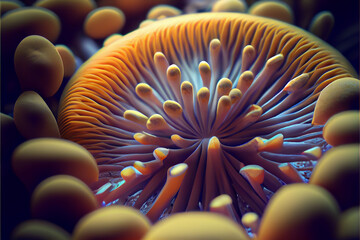 Aufkleber - Beautiful abstract illustrations mushrooms pattern  background. 