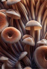 Aufkleber - Beautiful abstract illustrations mushrooms pattern  background. 