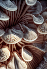 Aufkleber - Beautiful abstract illustrations mushrooms pattern  background. 