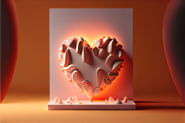 Poster - St. Valentine's Day style concept Background