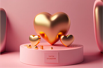Poster - St. Valentine's Day style concept Background