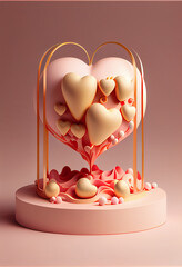 Poster - St. Valentine's Day style concept Background