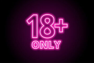 Wall Mural - Age limit adult xxx neon sign