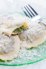 Wall Mural - Ravioli filled with spinach and ricotta