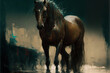Koń obraz malowany 2
