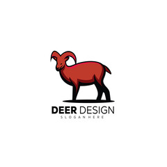 Wall Mural - deer logo colorful design template