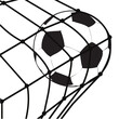 Football (soccer) ball in the net icon vector illustration. Football goal scored