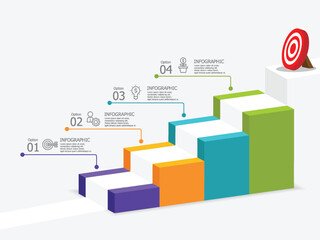 Wall Mural - horizontal timeline infographic element report