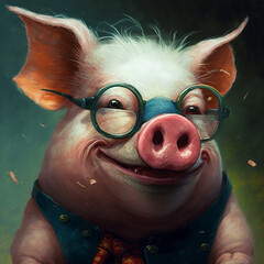 Poster - Happy pig