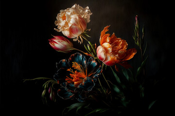 fine art still life of flowers