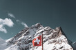 Schweizer Fahne Jungfrau Schweiz 