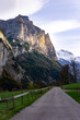 Weg Schweiz Lauterbrunnental Sonnenuntergang Herbst
