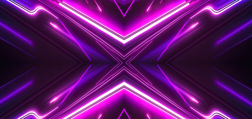 Wall Mural - Abstract purple neon background with rays and lines, light movement. Pink neon, purple neon, blue neon. AI