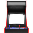 Generic Retro Arcade Machine or Cabinet for Two Players With Blue and Red Controls. 3D Illustration