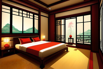 Wall Mural - Chinese room