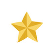 Star icon, golden star vector. Shiny star on an isolated background.