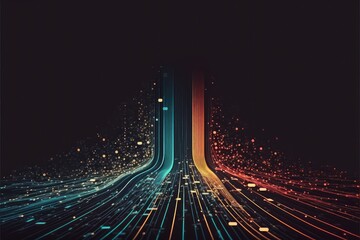 Wall Mural - Abstract Data Flow Background