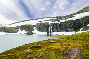 Poster - Tall Flotane waterfall