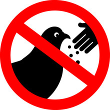 Please Do Not Feed The Birds Vector Sign