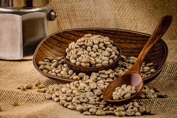 Brazilian green arabica coffee bean raw coffee