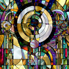 Wall Mural - Material of Colored Glass