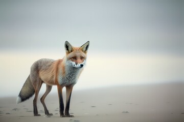 Poster - Fox Stock Photo, Wildlife Photography. Generative Ai