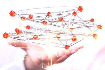 conference digital network and data concept 3d