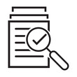 magnifying glass like check assess icon vector