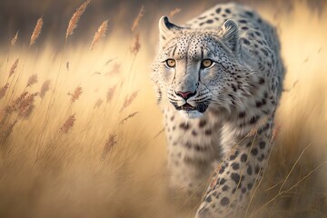 Wall Mural - Leopard Stock Photo, Wildlife Photography, Generative Ai