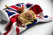 British regalia and flag, Generative AI