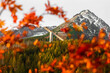 Skocznia narciarska jesień w górach