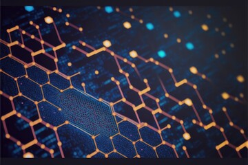 Poster - Hexagon abstract background