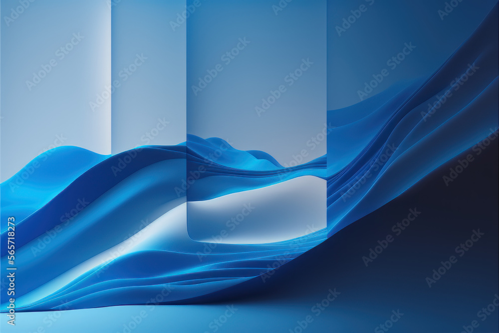 Windows 11 abstract blue background for desktop Stock Illustration ...