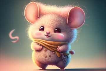 cute and funny mouse - generative ai